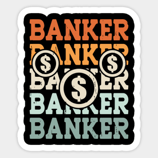 Funny Loan Officer Retro Vintage I'm a Banker Sticker